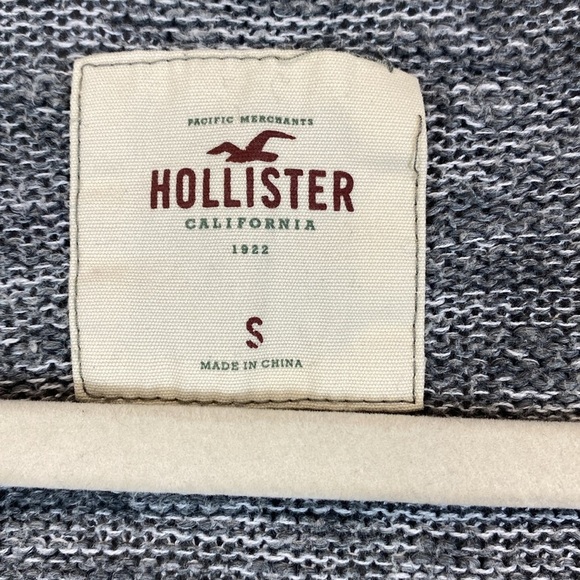 Hollister cardigan sweater S chunky buttons heathered gray grandpacore unisex - Picture 5 of 10